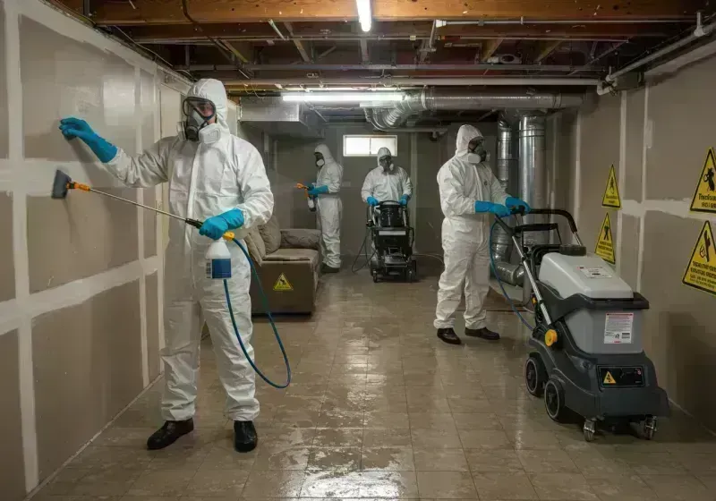 Basement Moisture Removal and Structural Drying process in Osage County, MO